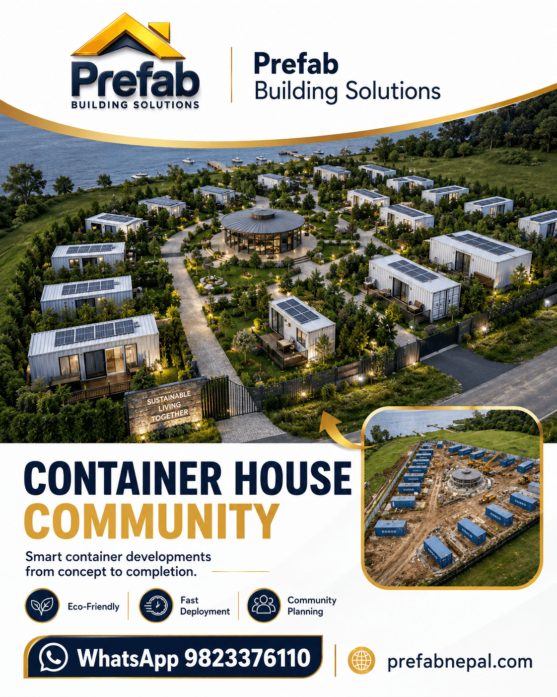 Container House Community house model reference by Prefab House Nepal