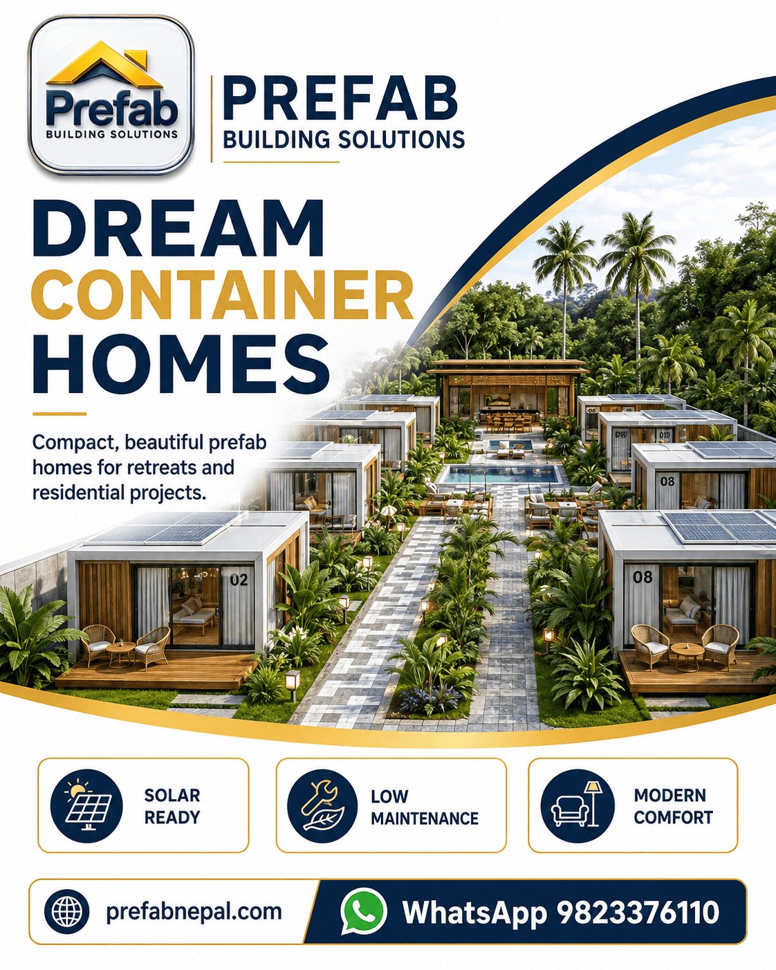 Dream Container Home house model reference by Prefab House Nepal