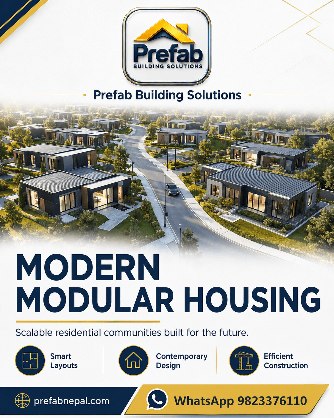 Modern Modular Housing house model reference by Prefab House Nepal