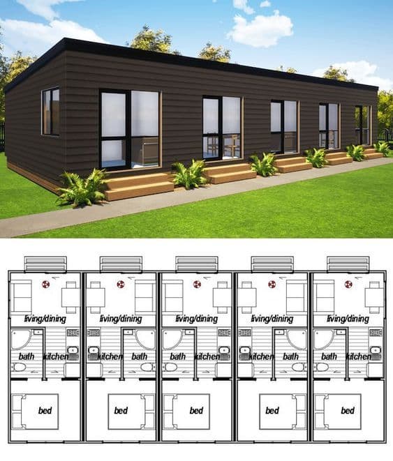 Prefabricated Staff Accommodation Complex house model reference by Prefab House Nepal