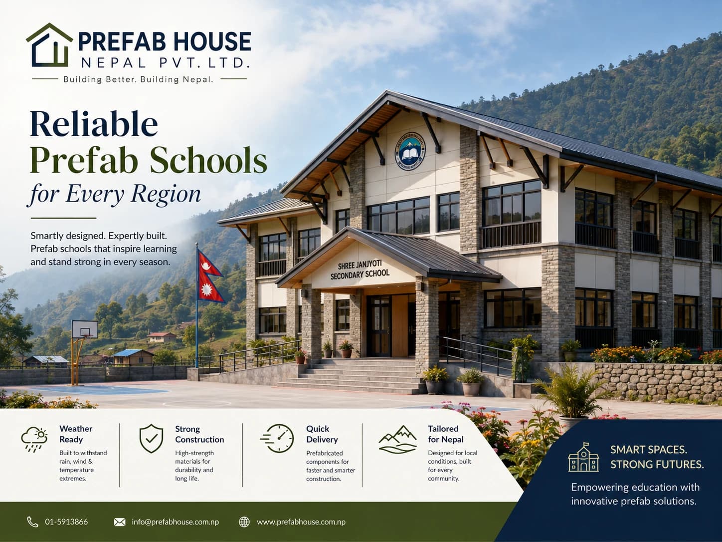 Prefab Schools Industrial product for Nepal catalog
