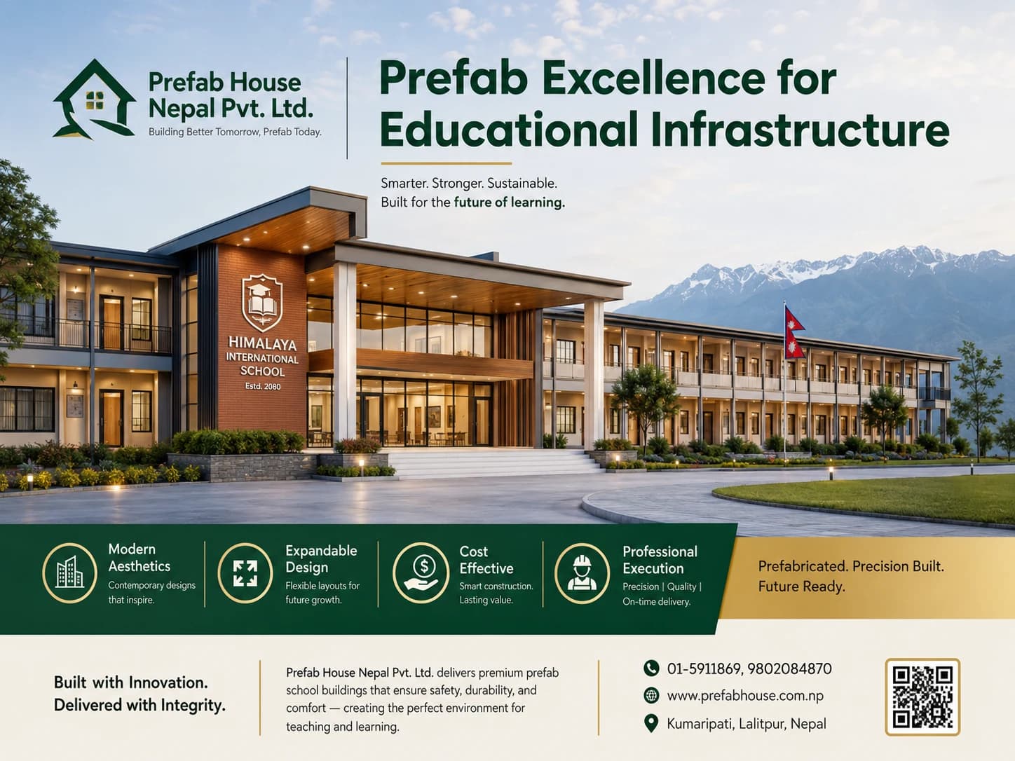 Prefab Schools Custom product for Nepal catalog